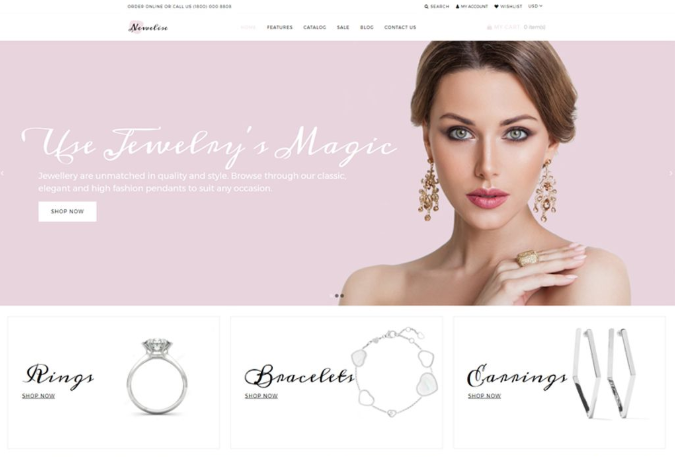 Newelise is a top example for high conversion jewelry shopify themes.