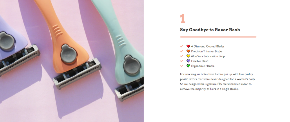 5 Shopify D2C Manufacturers - Friction Free Shaving.