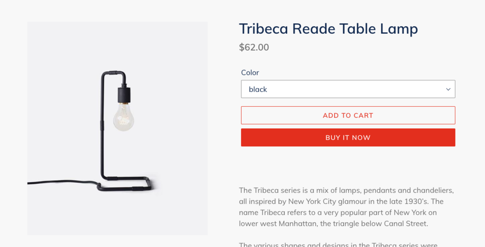 Yeah you don’t need to actually sell table lamps. You can sell what you want, and as much as you want. No more 100 Shopify variant limit.