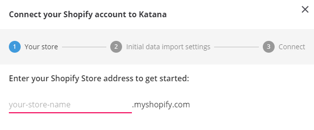 Shopify multiple stores are integrated onto Katana one at a time.
