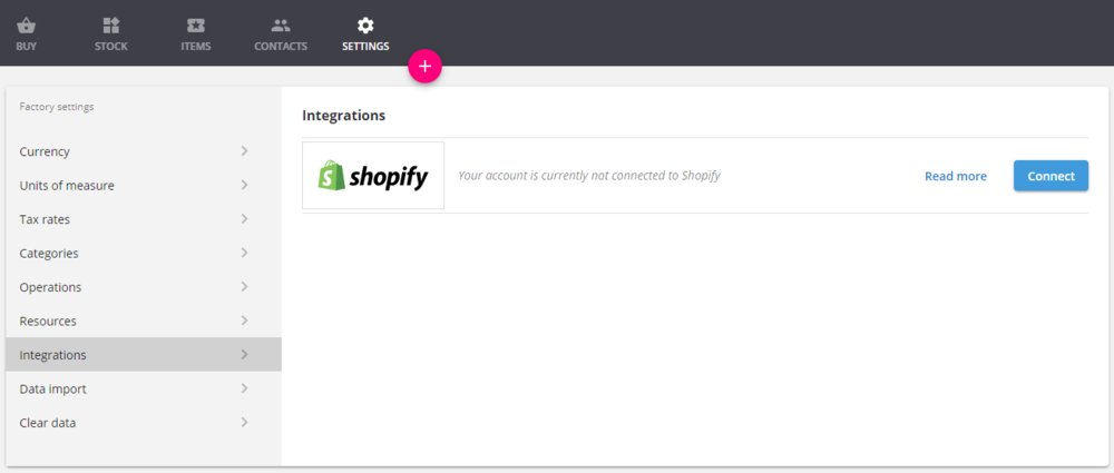 At the integration screen is where you’ll need to set up your Shopify multiple storefronts individually.