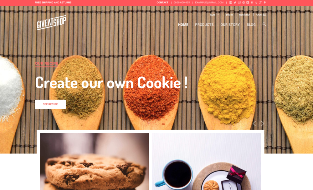 Unlike the Shopify Retina theme, this one has an infinite scrolling option which is ideal if you got a long shopping list of products ready for your customers.
